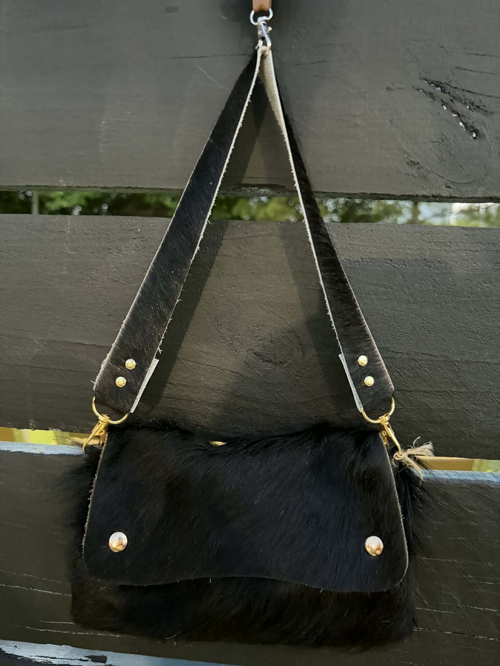 Handmade Cowhide Leather Shoulder Bag | Western Chic